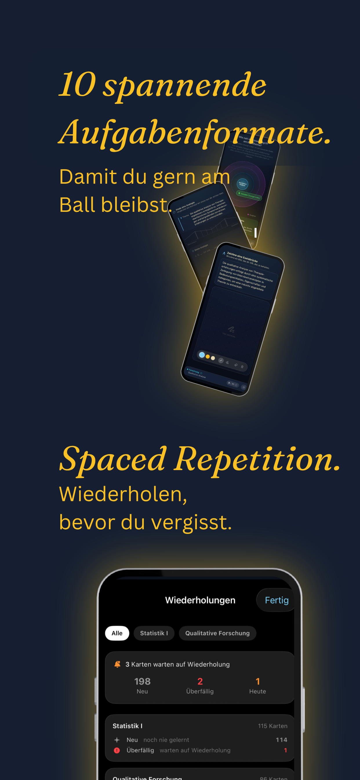 10 Aufgabenformate und Spaced Repetition